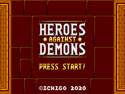 Heroes Against Demons (Homebrew) — Title screen